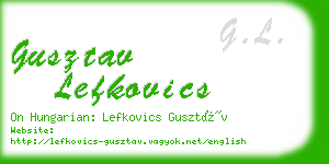 gusztav lefkovics business card